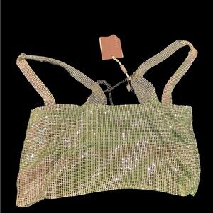 DA VEMOR Sparkling Sequin WOMEN Tank Top, size 6